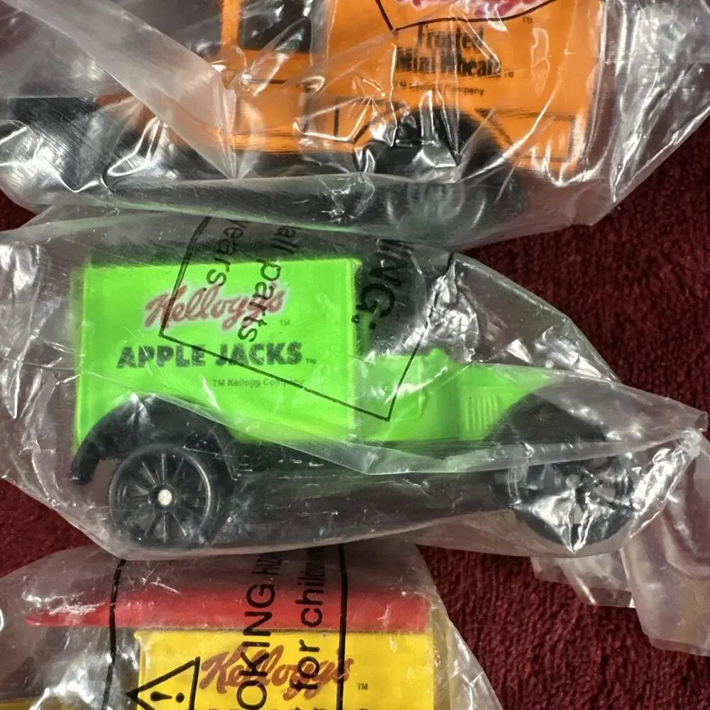Matchbox Kelloggs Ford Delivery Trucks Lot 4 Cereal Promo Vintage New Bags
